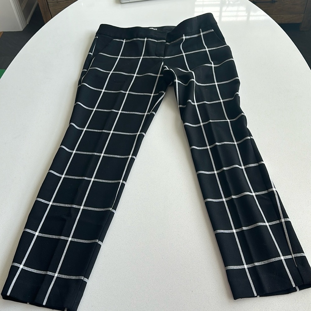 Express Black and White Pants